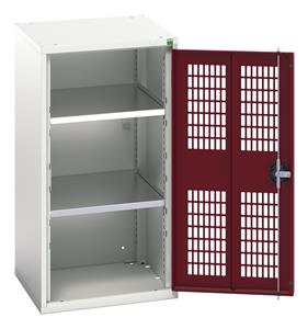 16926722.** verso ventilated door cupboard with 2 shelves. WxDxH: 525x550x1000mm. RAL 7035/5010 or selected